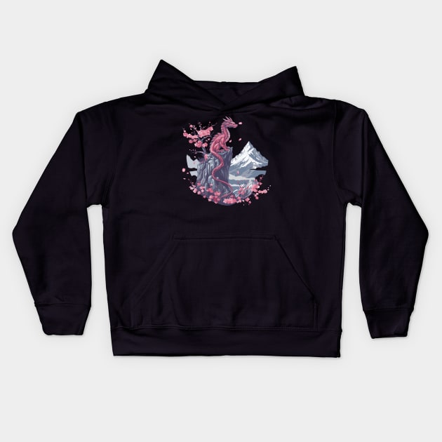 Regal dragon Kids Hoodie by GraphGeek